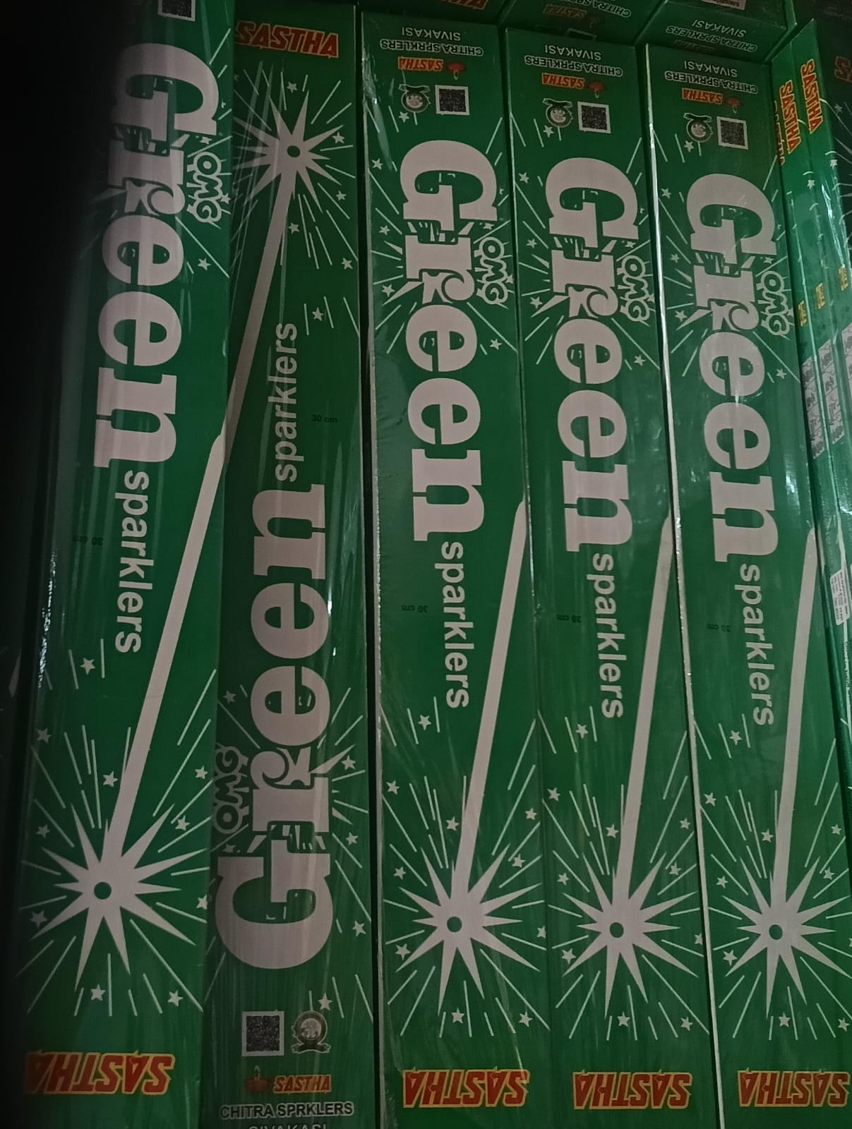 30 Cm Green Sparkle (5 Pcs)